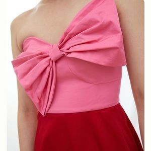 Anthropologie Hutch Color Block Bow-Tie Maxi Dress